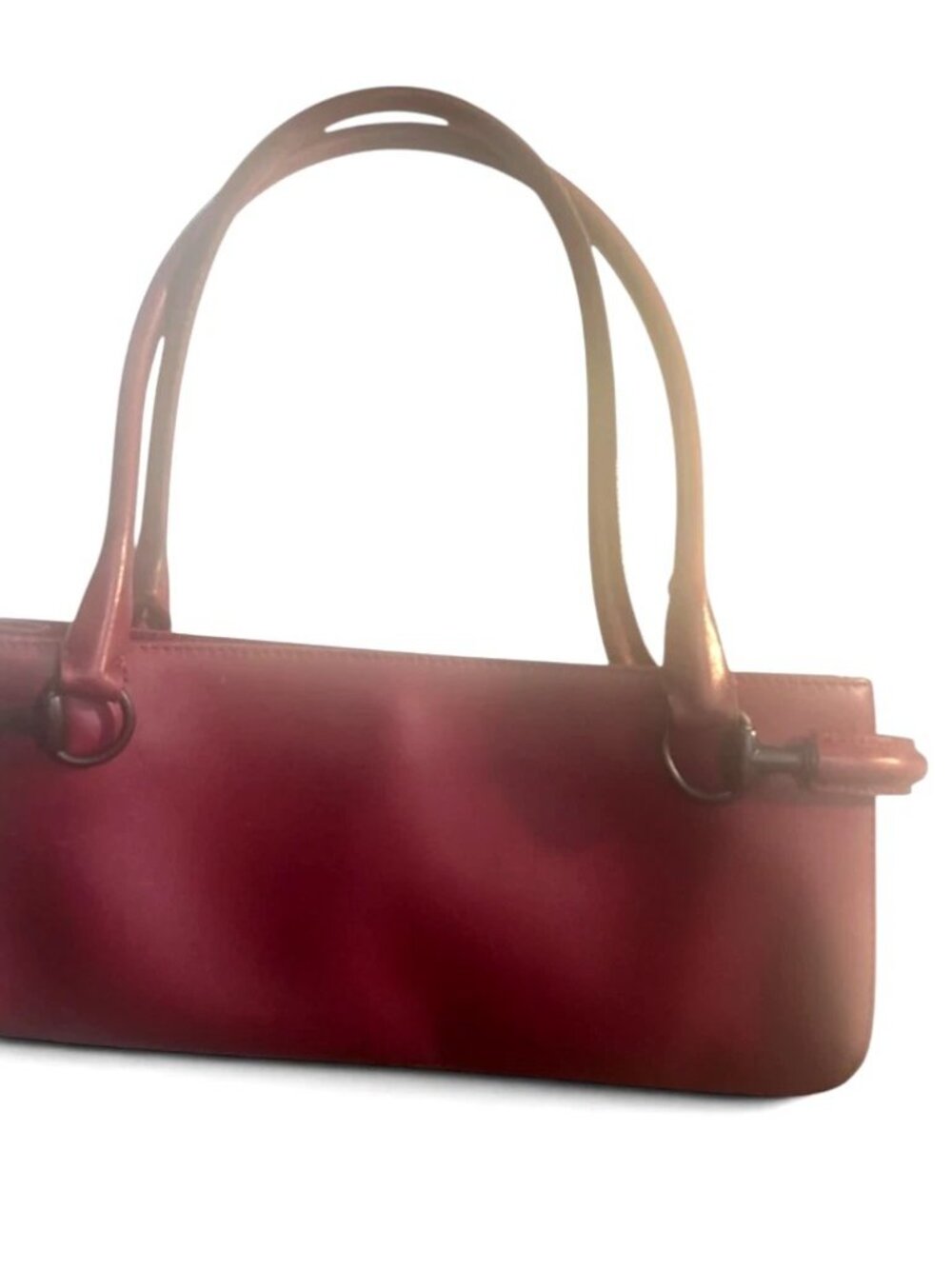 Gucci Horsebit Accent Leather Shoulder Bag Red Leather Vintage & Rare Authentic - Picture 6 of 7